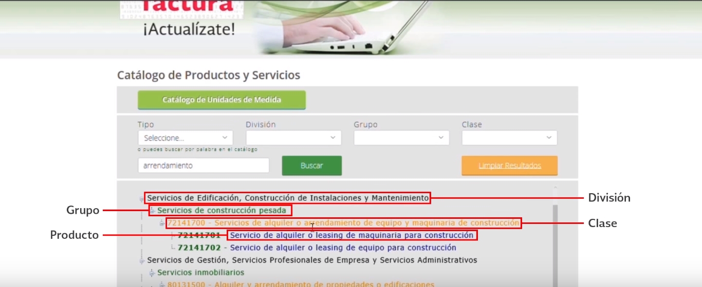 Herramienta para la Consulta de Claves de Productos y Servicios - RV